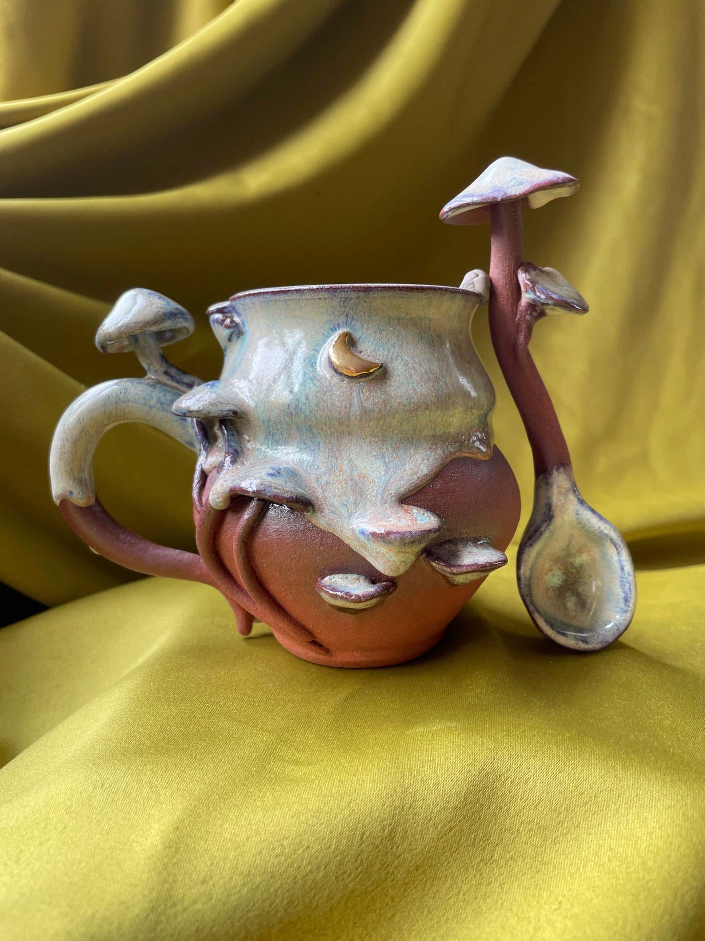 Mushroom Mug (2) w/Spoon